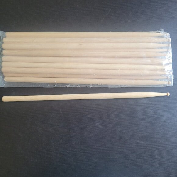 5A Wood Drumsticks with Round Wood Tips - 8 pairs (16) New Condition - Picture 2 of 3